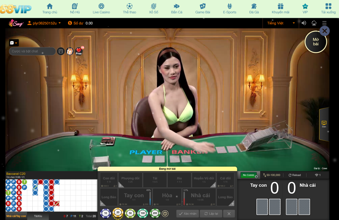 live casino 68vip